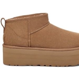 Ugg Classic Mini Platform Boot Chestnut 9 New With Tags